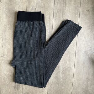 Vintage Gold Medal International Women’s Black Gray Career Durable Leggings S/M